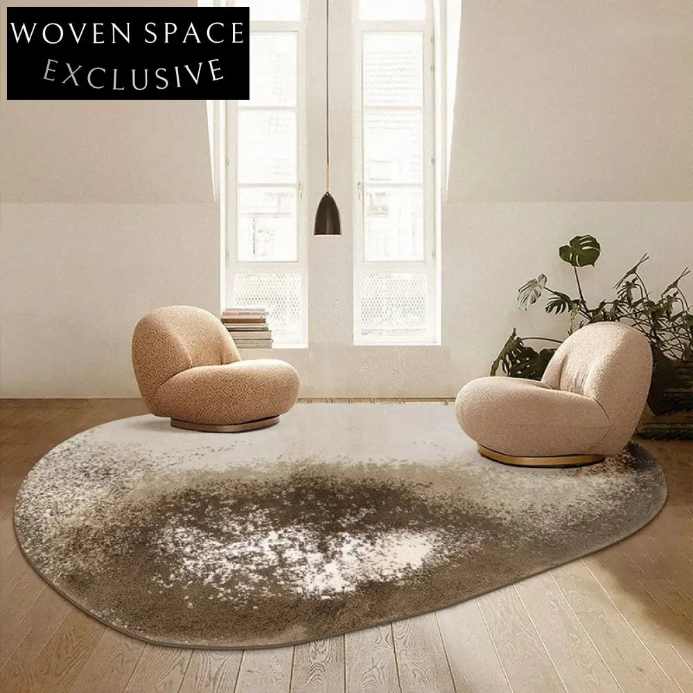 Nordic Style Abstract Irregular Stone Pattern Area Rug for Modern Homes