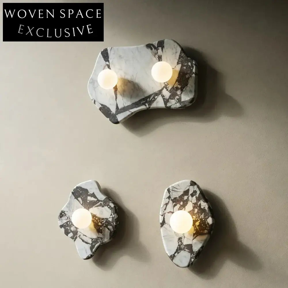 Nordic Style LED Wall Lamp for Living Room Decor, Custom Shaped, Marble Base
