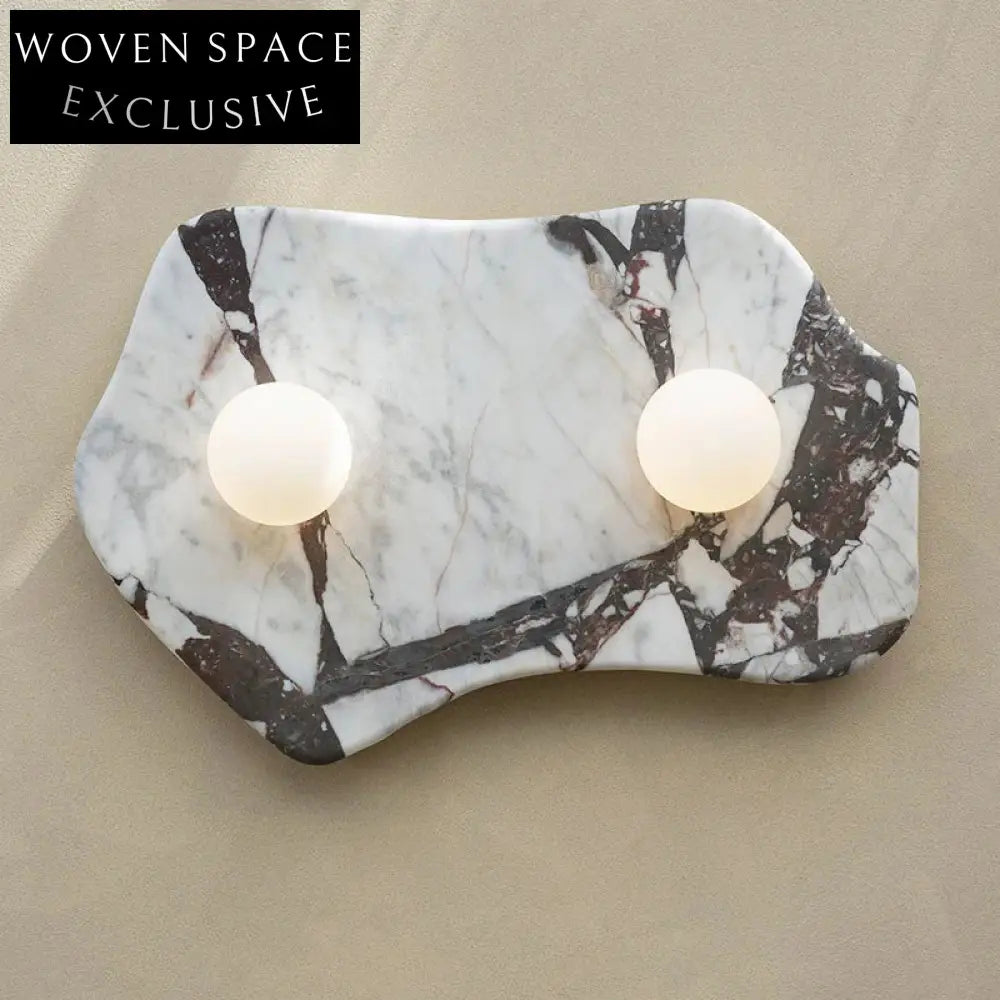 Nordic Style LED Wall Lamp for Living Room Decor, Custom Shaped, Marble Base