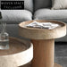 Nordic Style Natural Solid Wood Coffee Table - Ecological Round Low Height Design