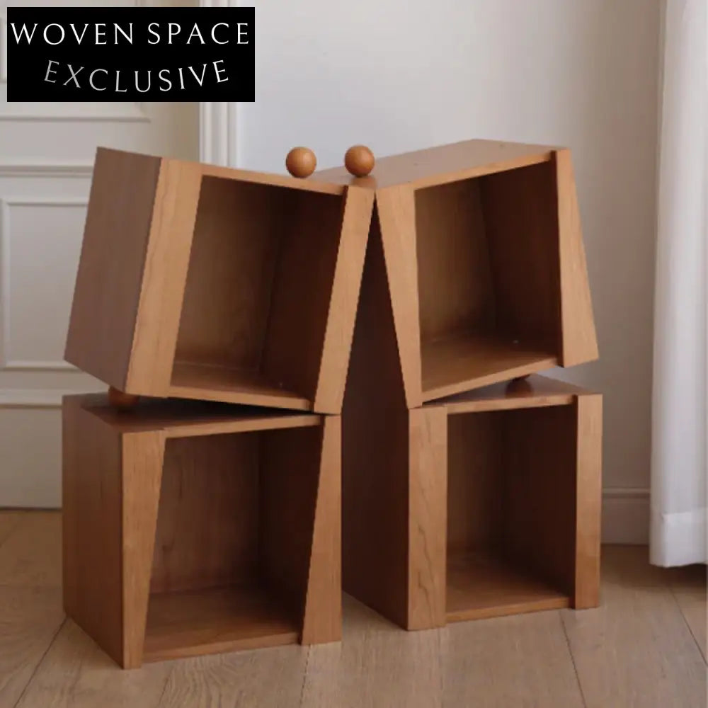 Nordic Style Solid Wood 4-Drawer Storage Cabinet for Living Room