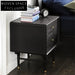 Nordic Style Solid Wood Nightstand with Two Drawers and Storage