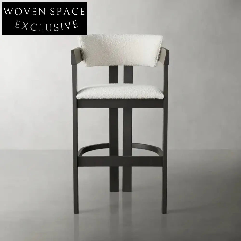 Nordic Style Wooden Kitchen Bar Stool Modern Counter High Chair for Cafe