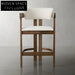 Nordic Style Wooden Kitchen Bar Stool Modern Counter High Chair for Cafe