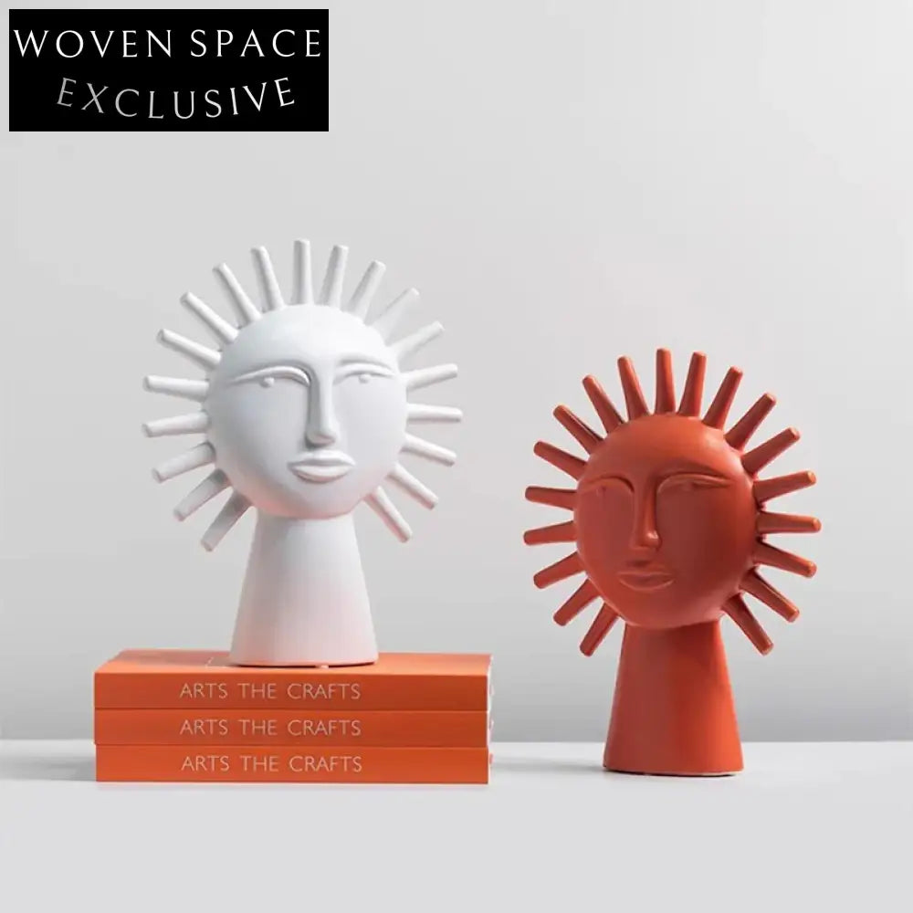 Nordic Sun Goddess Ceramic Figurine, Elegant Home Decor Art Ornament