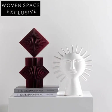 Nordic Sun Goddess Ceramic Figurine, Elegant Home Decor Art Ornament