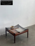 Nordic Used Danish Rosewood Glass Side Table by Kristian Vedel