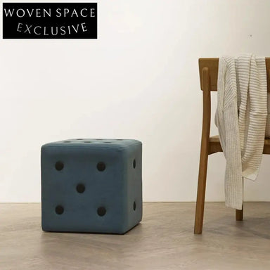 Nordic Velvet Fabric Square Footrest Living Room Ottoman