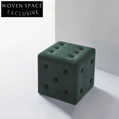 Nordic Velvet Fabric Square Footrest Living Room Ottoman