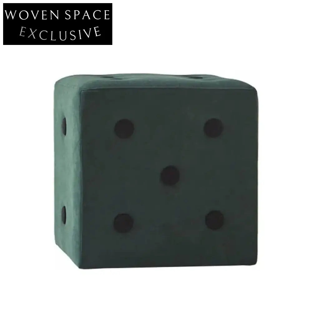 Nordic Velvet Fabric Square Footrest Living Room Ottoman