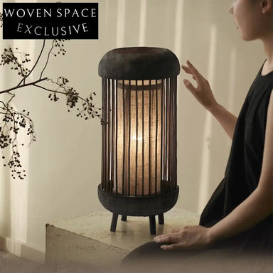 Nordic Vintage Paulownia Wood Frame Light Luxury Decorative Bedroom Table Lamp