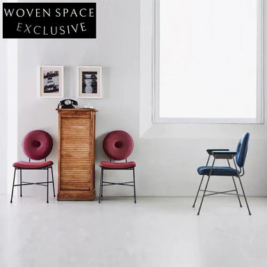 Nordic Vintage Style Metal Leg Dining Room Accent Arm Chair