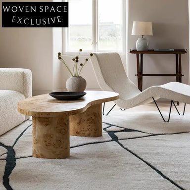 Nordic Wabi Sabi Modern Minimalist Polyester Handmade Striped Area Rug