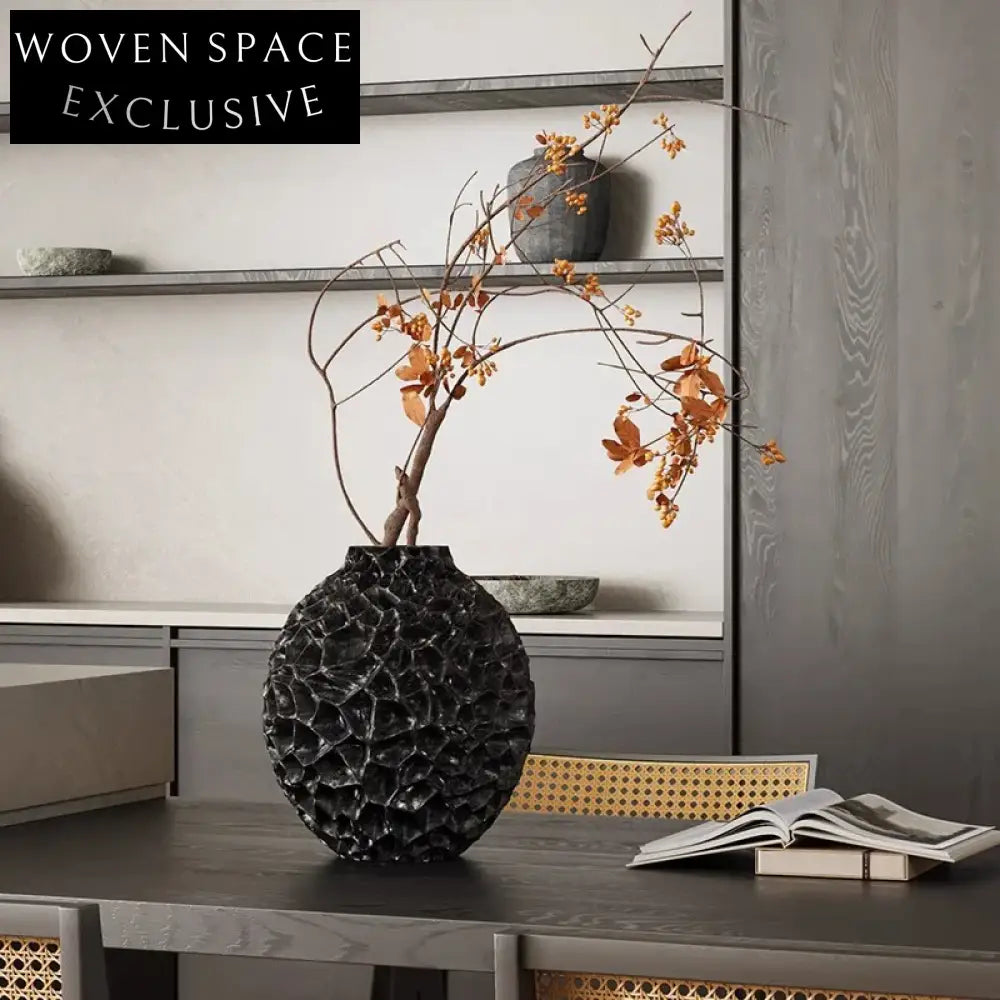 Nordic Wabi-Sabi Style Resin Flower Vase for Modern Home Decor