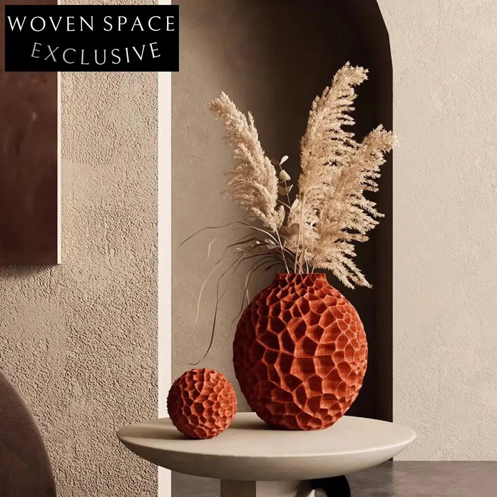 Nordic Wabi-Sabi Style Resin Flower Vase for Modern Home Decor