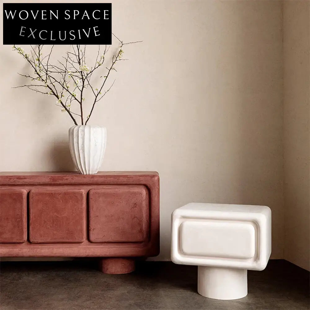 Nordic Wabi-Sabi Wood Console Table with Storage Cabinet for Hallway