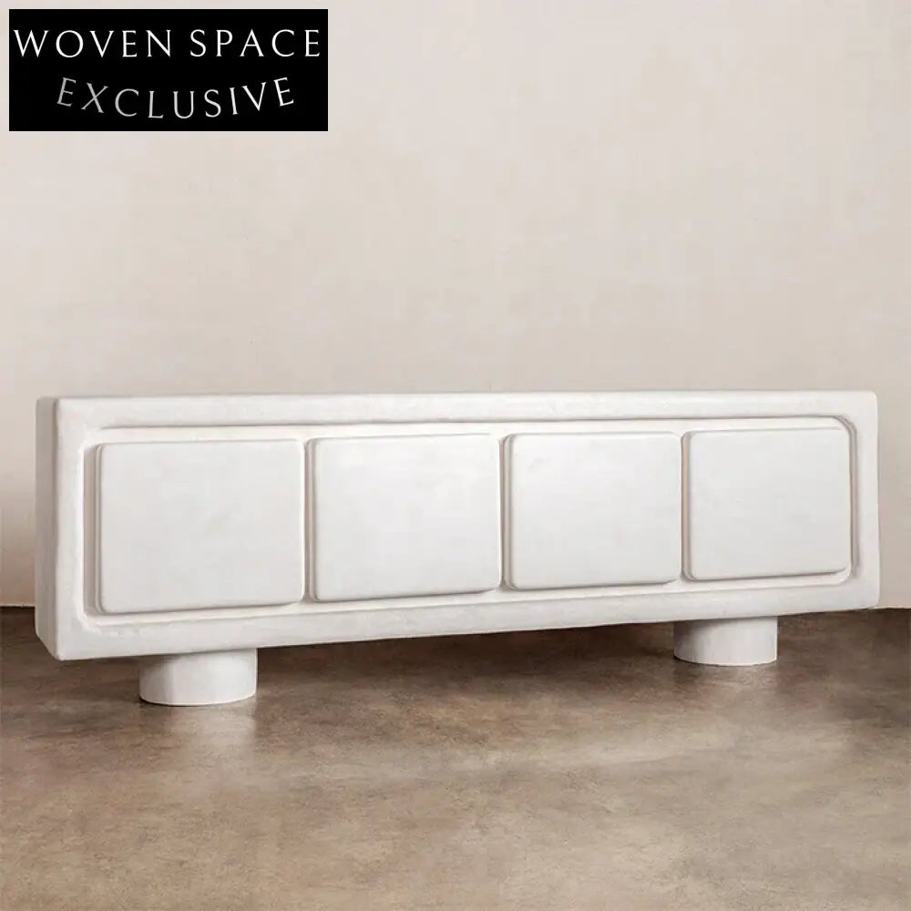 Nordic Wabi-Sabi Wood Console Table with Storage Cabinet for Hallway