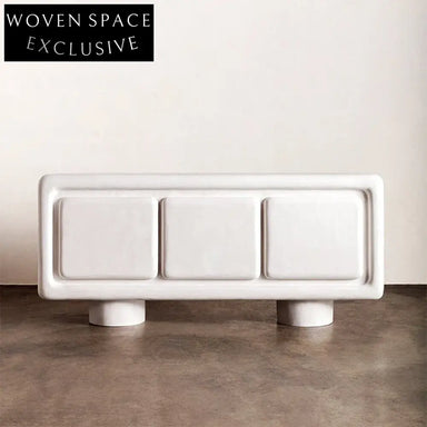 Nordic Wabi-Sabi Wood Console Table with Storage Cabinet for Hallway