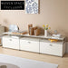 Nordic White Glossy Steel TV Cabinet for Modern Living Room Storage