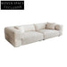 Nordic White Teddy Lamb Wool Fabric Modular Living Room Sofa Set