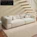 Nordic White Teddy Lamb Wool Fabric Modular Living Room Sofa Set