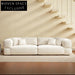 Nordic White Teddy Lamb Wool Fabric Modular Living Room Sofa Set