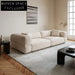 Nordic White Teddy Lamb Wool Fabric Modular Living Room Sofa Set