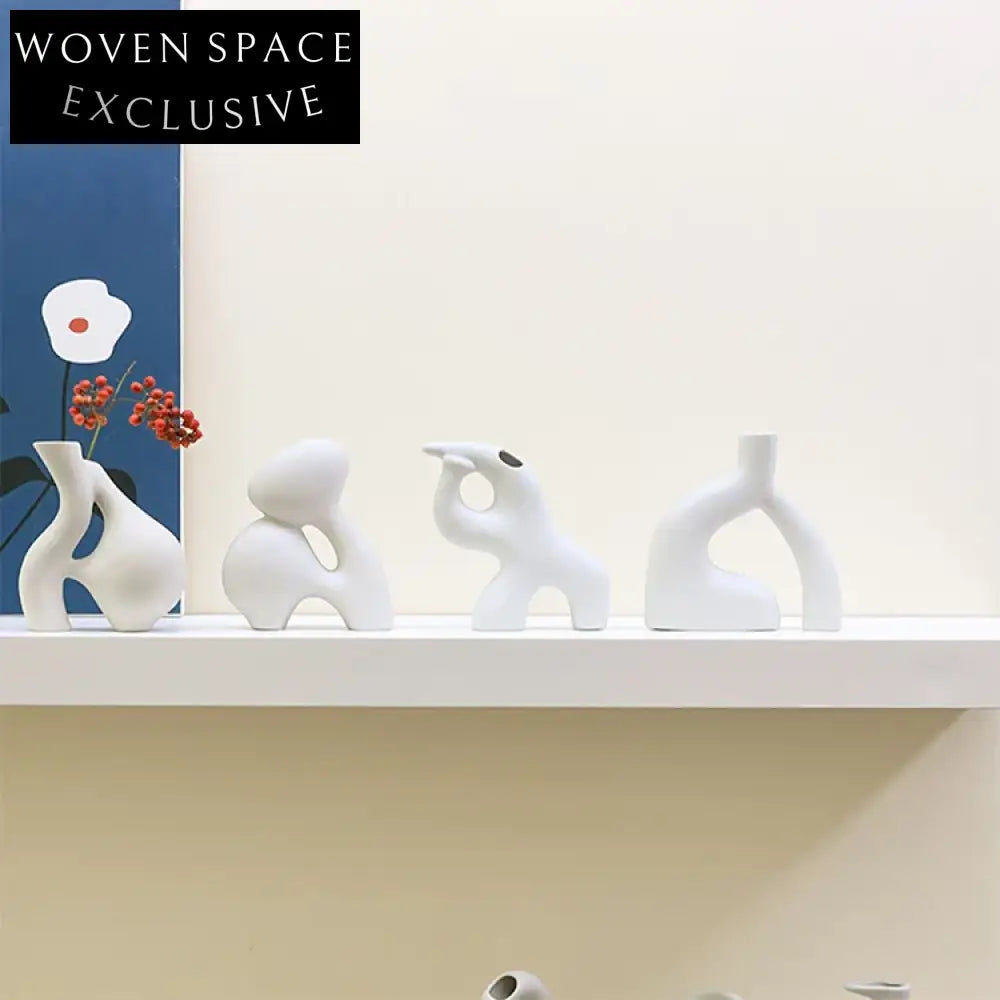 Noric Irregular Ceramic Small Artistic Flower Vase for Modern Home Decor