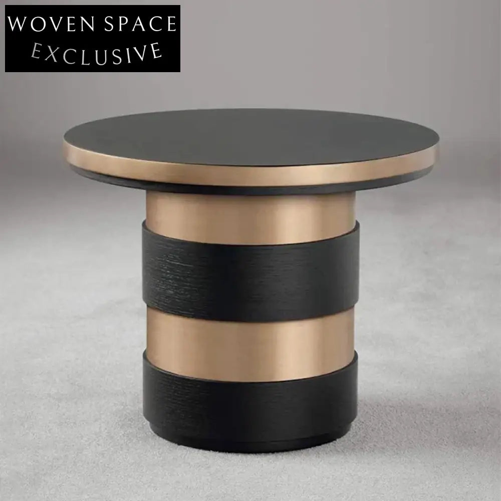 Opulent Gold Metal Round Nesting Coffee Table Set for Modern Living Room