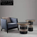 Opulent Gold Metal Round Nesting Coffee Table Set for Modern Living Room
