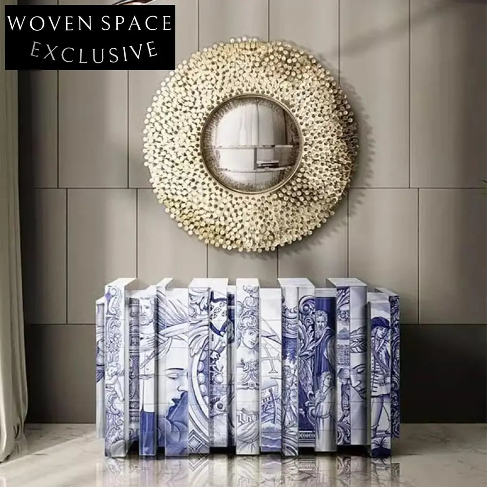 Opulent Gold Stainless Steel Round Wall Mirror for Home Decor