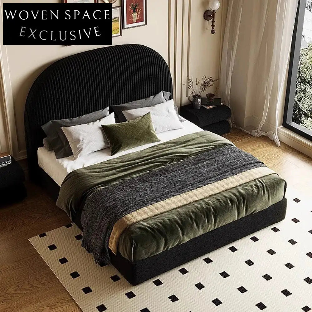 Opulent Green Velvet Tufted High Headboard Soft Bed Frame for Luxury Bedrooms