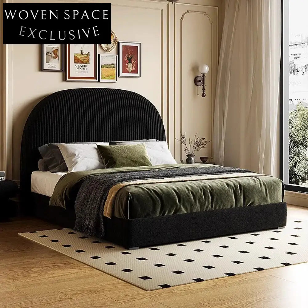 Opulent Green Velvet Tufted High Headboard Soft Bed Frame for Luxury Bedrooms