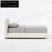 Opulent High Headboard White Leatherette Platform Bed Frame - King & Queen