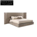 Opulent Italian Upholstered King Size Bed, Luxury Fabric Master Bedroom Furniture