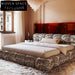 Opulent Italian Velvet Tufted King Size Upholstered Bedroom Design Bed