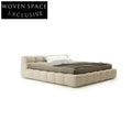 Opulent Italian Velvet Tufted King Size Upholstered Bedroom Design Bed