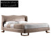 Opulent Modern Light Luxury King Queen Size Wood Frame Leather Bed