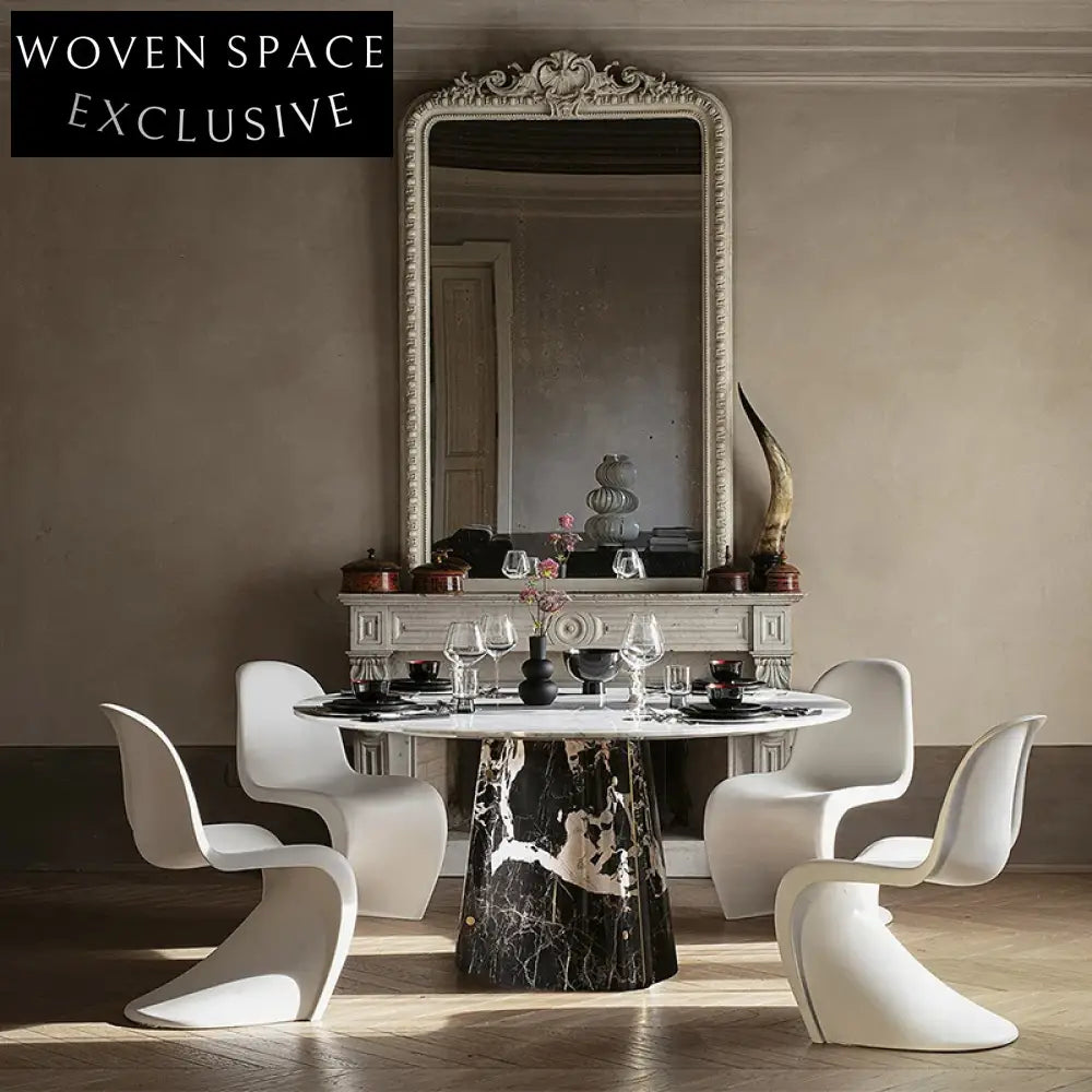 Opulent Round Dining Table with Marble or Glass Top for Modern Homes
