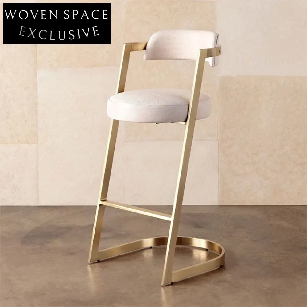 Opulent Velvet High Bar Stool, Gold Metal Legs, Modern Counter Seating