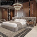 Opulent Velvet Upholstered King Size Bed for Modern Luxury Bedrooms