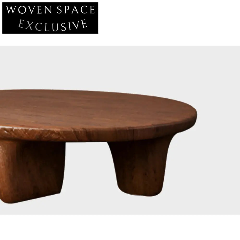 Organic Cobblestone Wabi Sabi Solid Camphora Wood Coffee Table