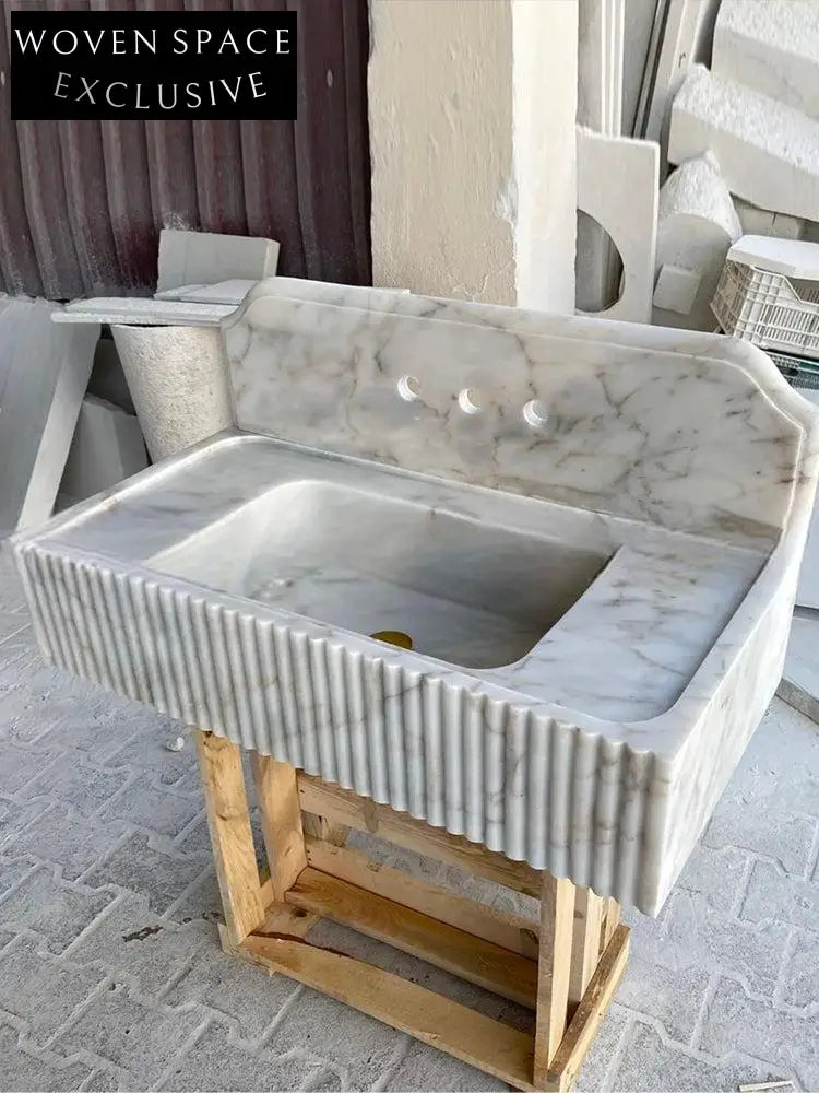 Orleane Mooli Home Custom Natural Marble Washbasin