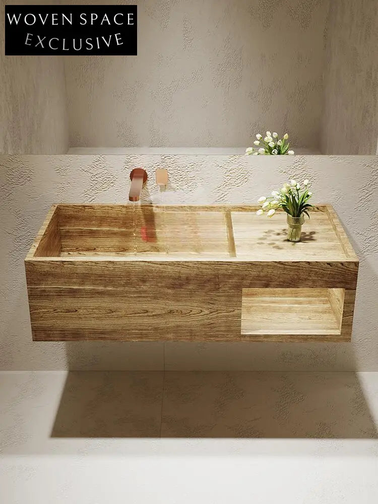 Otis Ice Silk Blue Jade Wall-Mounted Basin