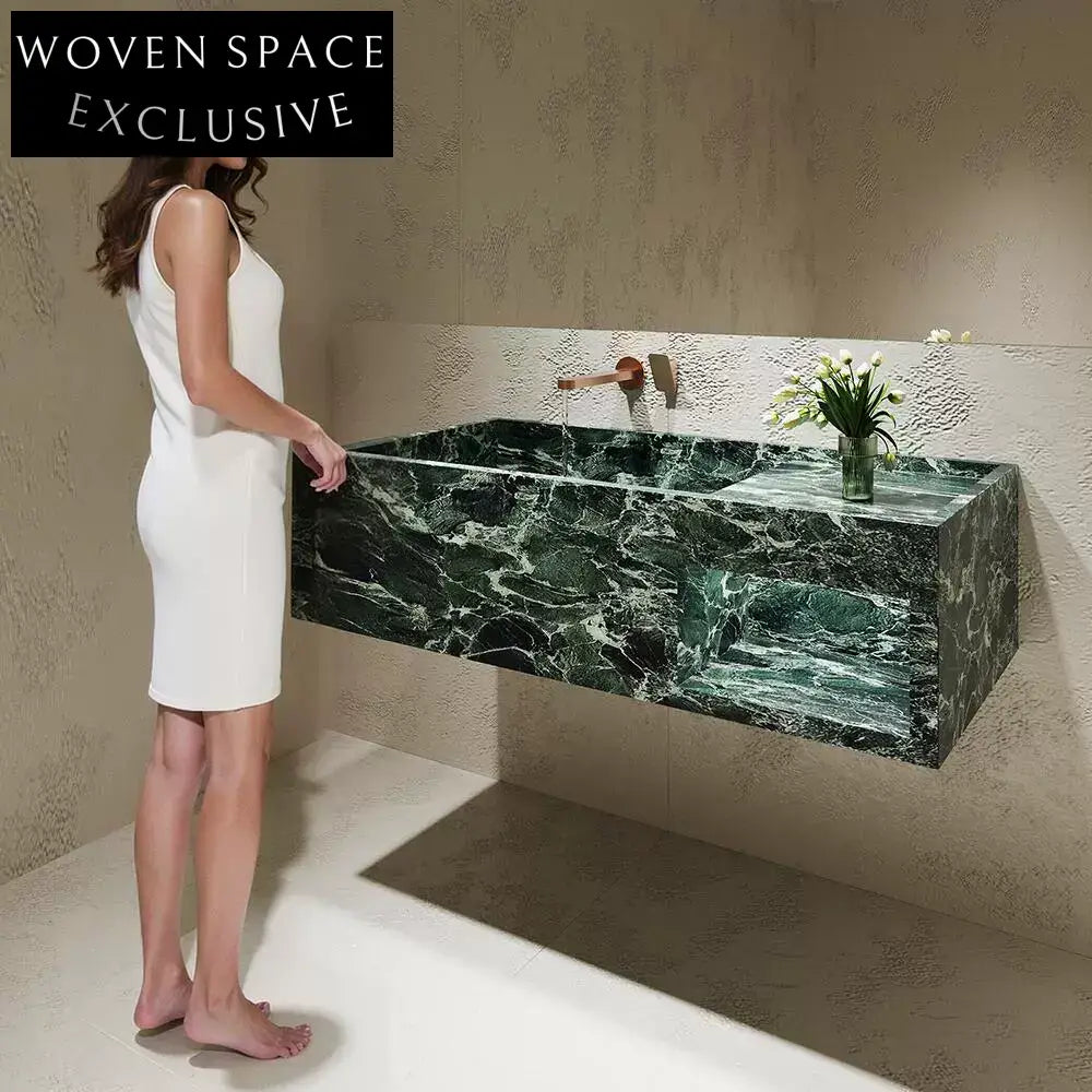 Otis Ice Silk Blue Jade Wall-Mounted Basin