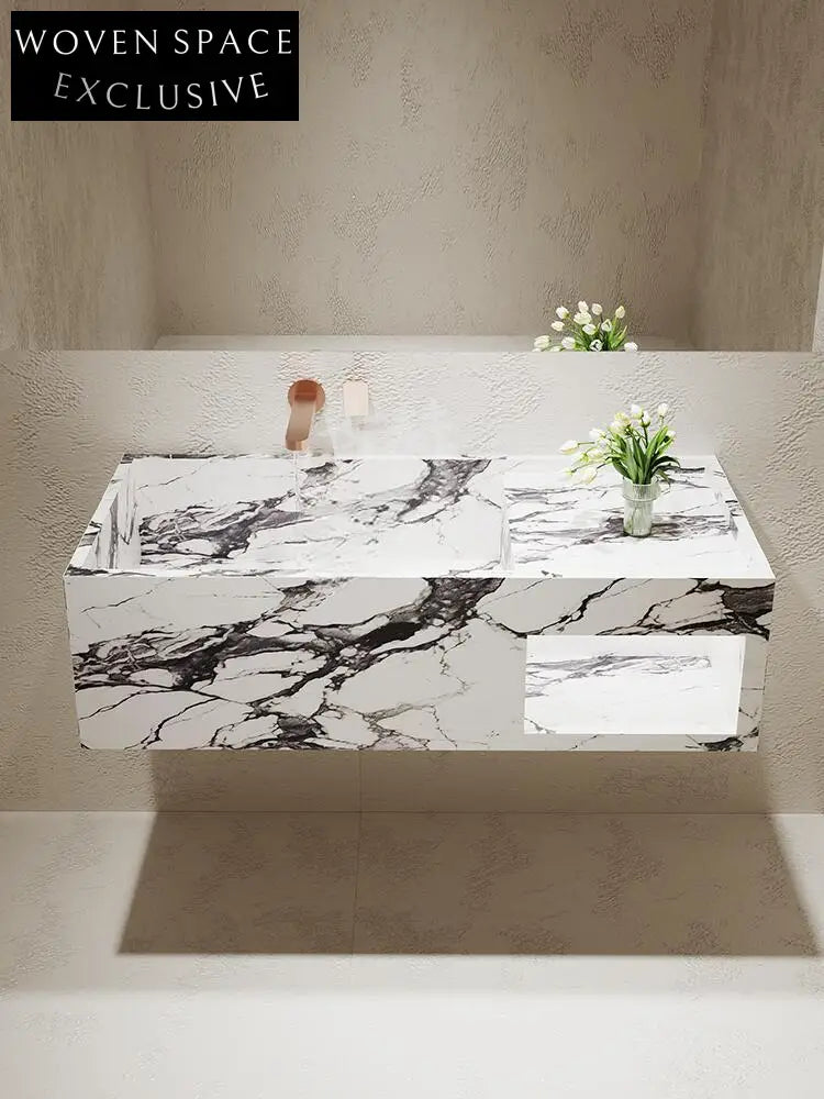 Otis Ice Silk Blue Jade Wall-Mounted Basin
