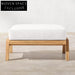 Outdoor Teak Wood Sofa Chair with Rattan Woven Backrest and Cushion