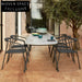 Outdoor Woven Rope Teak Dining Chair with Aluminum Frame
