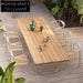Outdoor Woven Rope Teak Dining Chair with Aluminum Frame