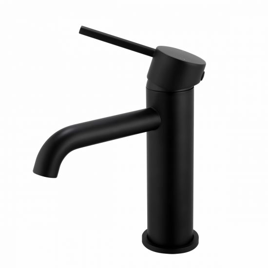 LUCID PIN Series Round Black Basin Mixer